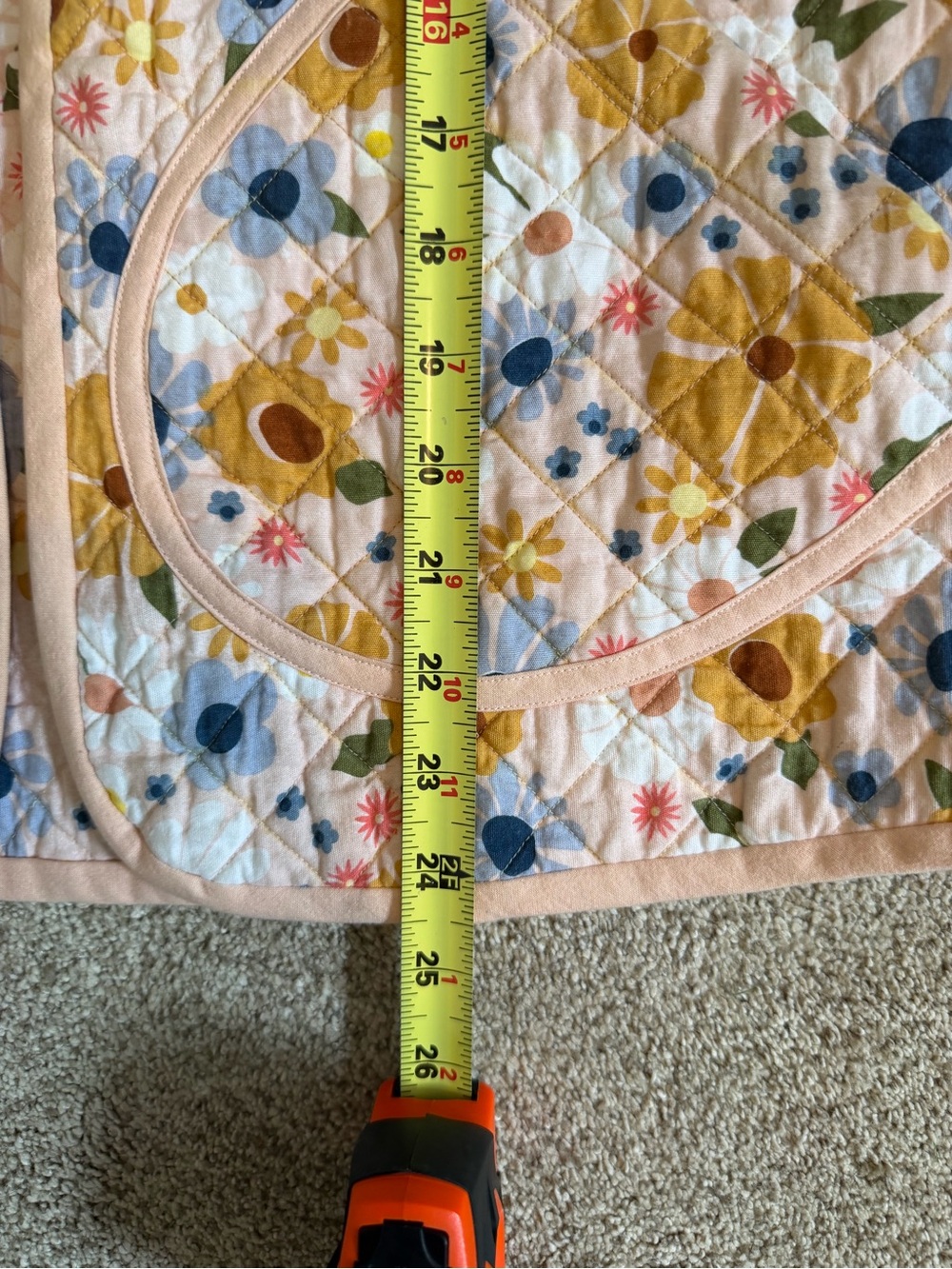 Floral Quilted Long Sleeve Jacket in Cream and Mustard Cottagecore Grandma - Picture 7 of 7